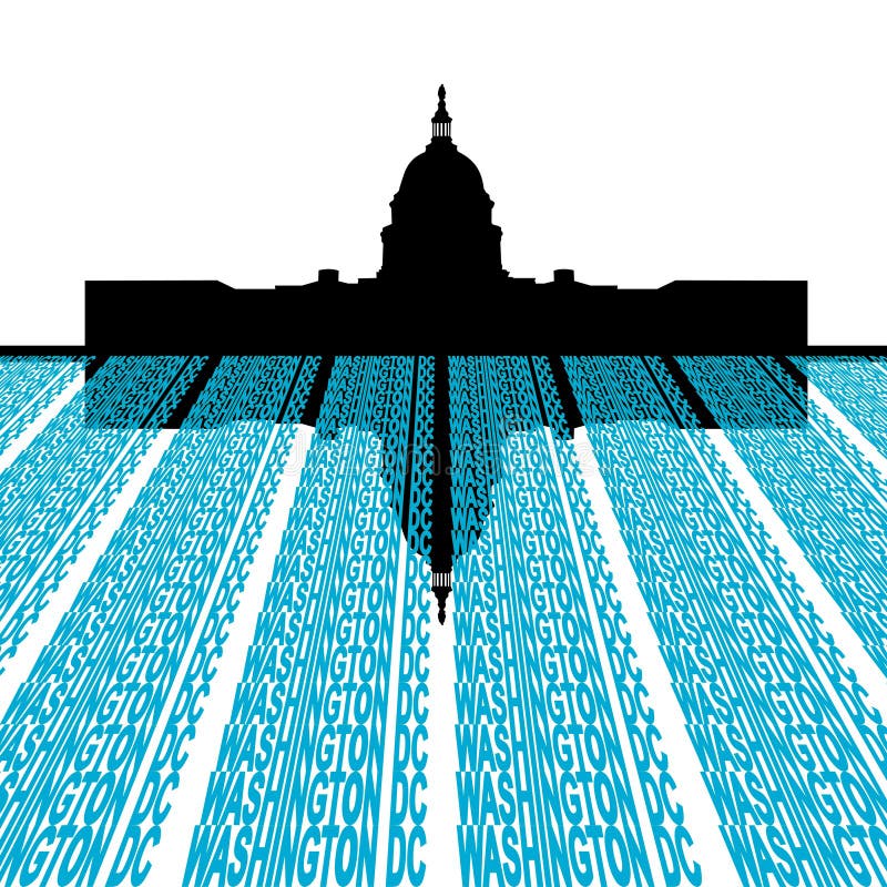 C.C. de Washington del edificio del capitolio ilustración del vector C.C. de Washington del edificio del capitolio ilustración del vector