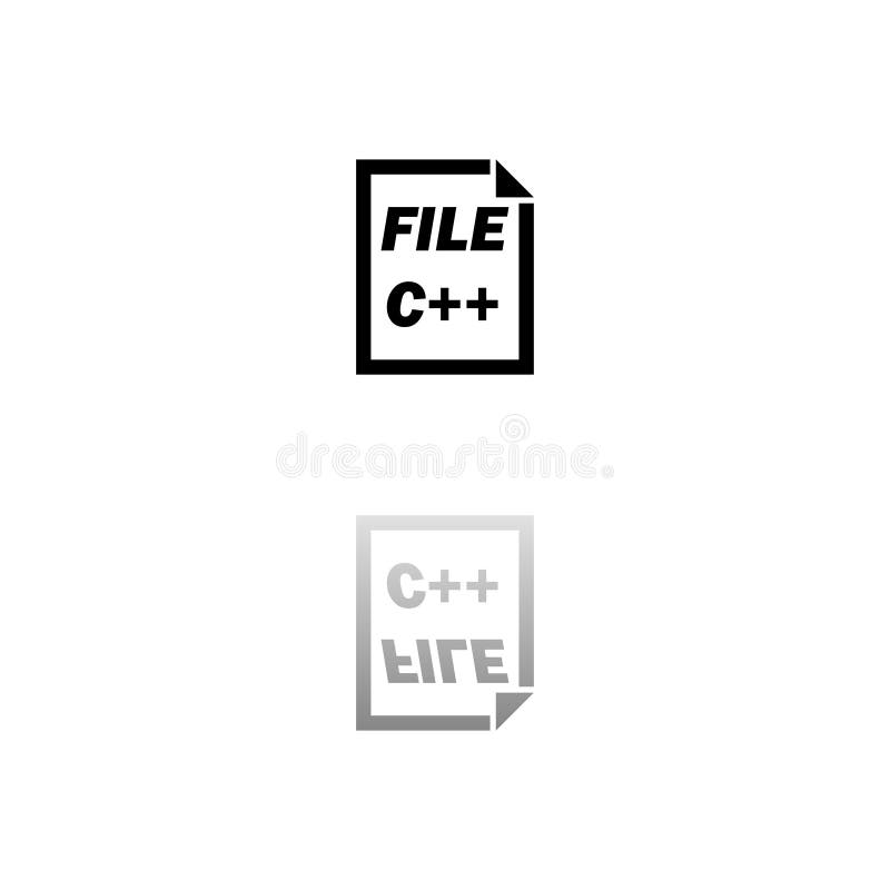 C codare pictogramă fișier plat vector illustration