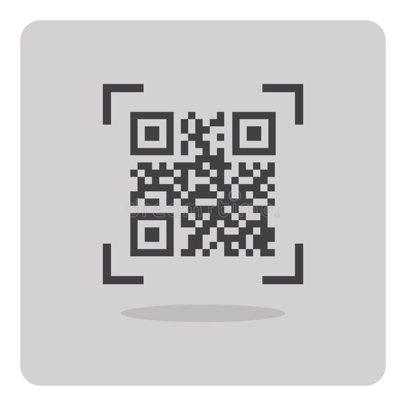 C? digo de Qr para el tel? fono elegante ilustración del vector