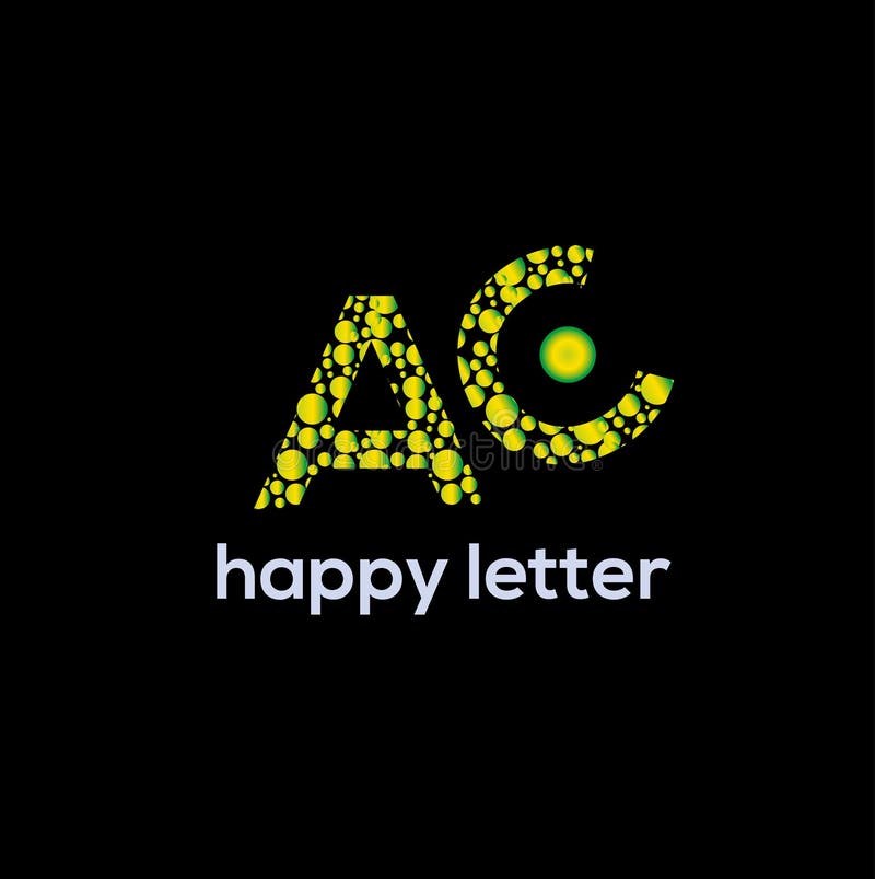 A and Q Etters Water Bubbles Letter Vector Logo Stock Vector