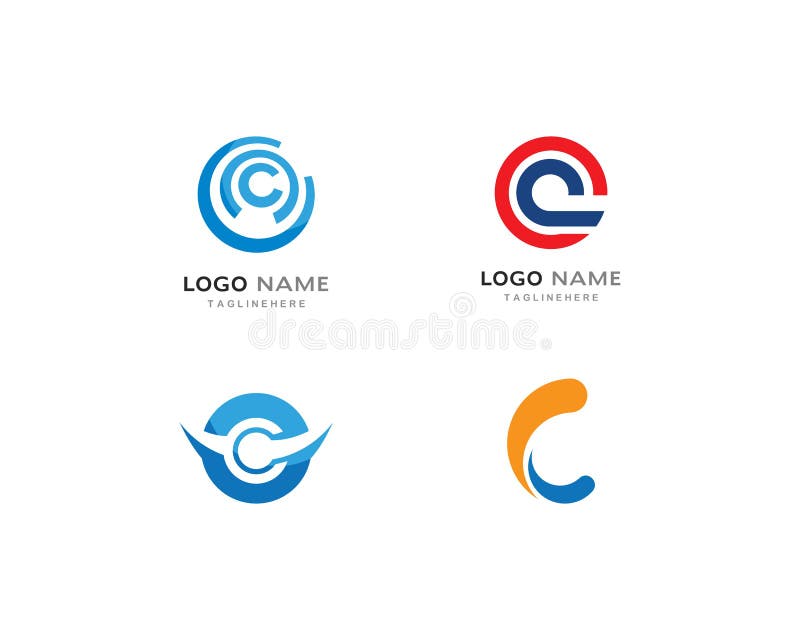 C Letter Logo Template vector illustration