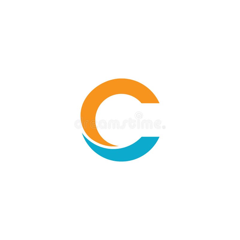 C Letter Logo Template stock illustration