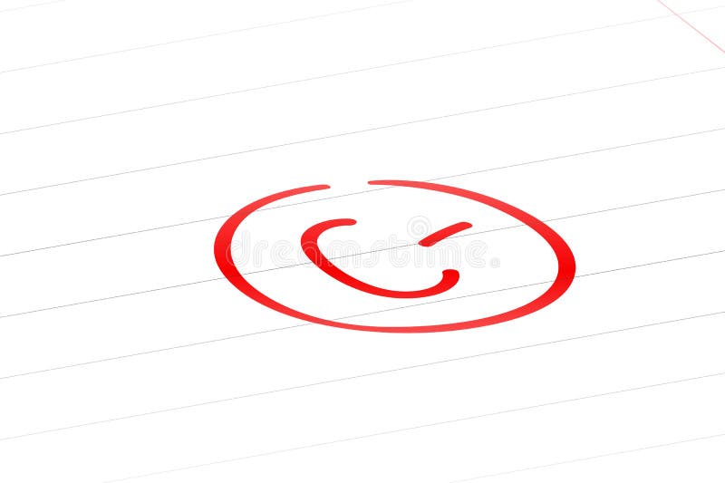 C Minus Examination Result Grade Red Latter Mark Stock Vector Illustration Of Exclamation Pass 127956406