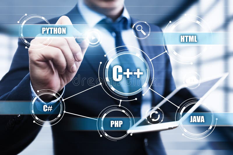 C Plus Plus Programming Language Web Development Coding Concept royalty free stock image