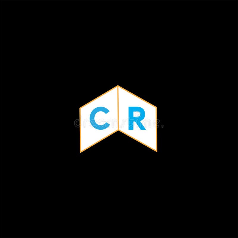 C R joint letter logo emblem design royalty free illustration