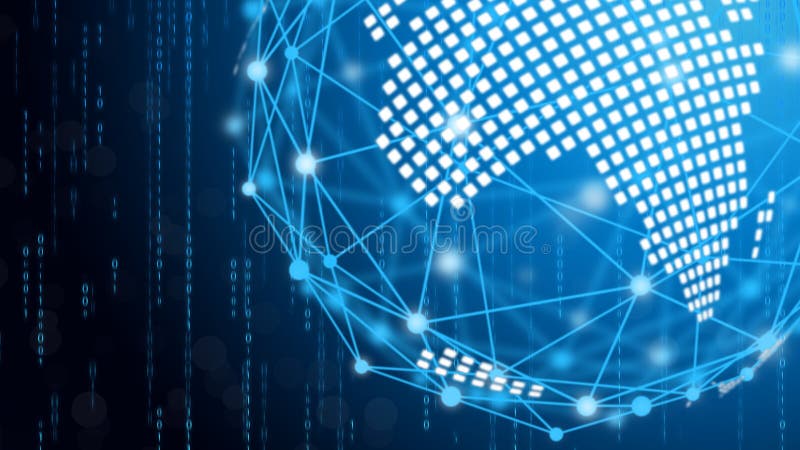 C?rculo azul da tecnologia e fundo abstrato da inform?tica com matriz do c?digo azul e bin?rio Neg?cio e conex?o fotografia de stock C?rculo azul da tecnologia e fundo abstrato da inform?tica com matriz do c?digo azul e bin?rio Neg?cio e conex?o fotografia de stock
