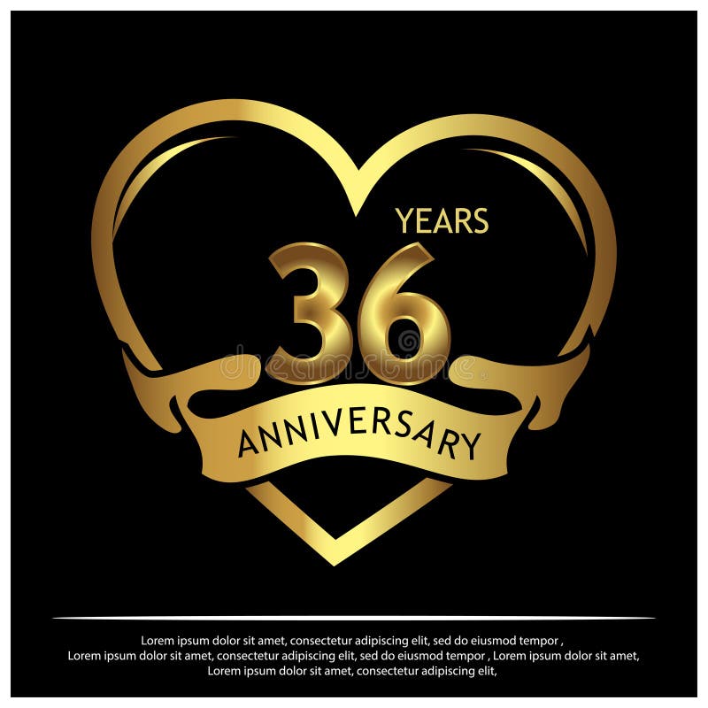 36 years anniversary golden. anniversary template design for web, game ,Creative poster, booklet, leaflet, flyer, magazine, invita royalty free illustration 36 years anniversary golden. anniversary template design for web, game ,Creative poster, booklet, leaflet, flyer, magazine, invita royalty free illustration