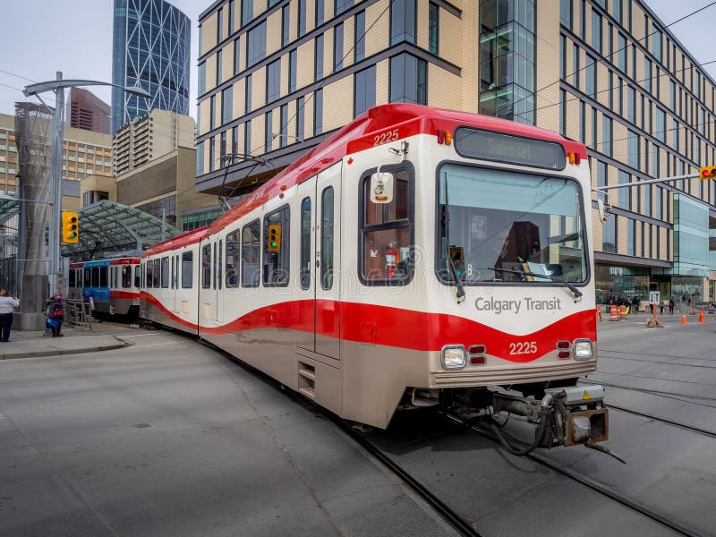 C-Train in Calgary royalty free stock photography