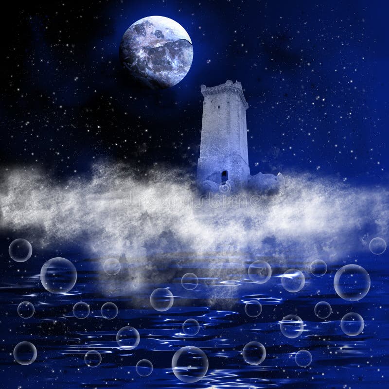 C?u nocturno da fantasia ilustração do vetor C?u nocturno da fantasia ilustração do vetor