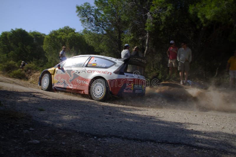 Dany Sordo and Citroen C4 wrc in the Shakedown of the 54th Acropolis Rally of Greece. Dany Sordo and Citroen C4 wrc in the Shakedown of the 54th Acropolis Rally of Greece.