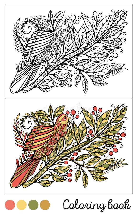 Colorir O Jogo De Páginas Do Tigre Do Livro Imagens Coloridas E