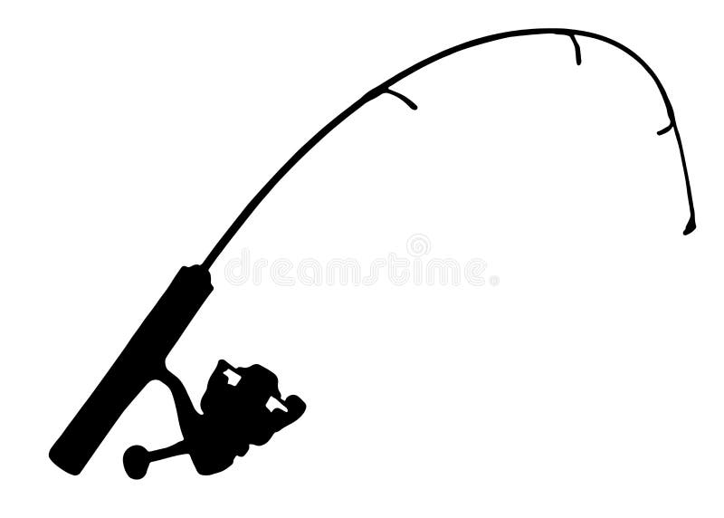 Caña de pesca ilustración del vector. Ilustración de barra - 203314246