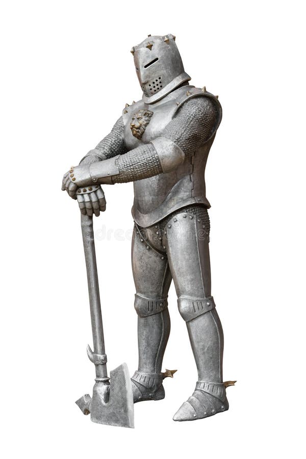 Caballero, armadura y arma medievales