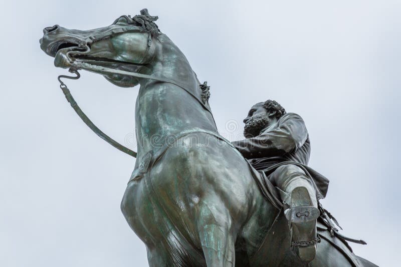 Caballo y estatua en Washington DC fotografía de archivo libre de regalías Caballo y estatua en Washington DC fotografía de archivo libre de regalías