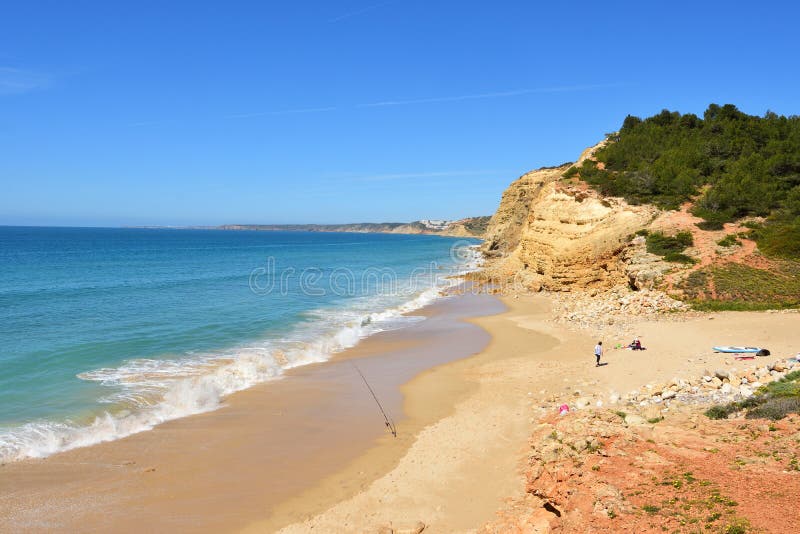 Cabanas Velhas Beach, Algarve, Portugal Stock Image Image of
