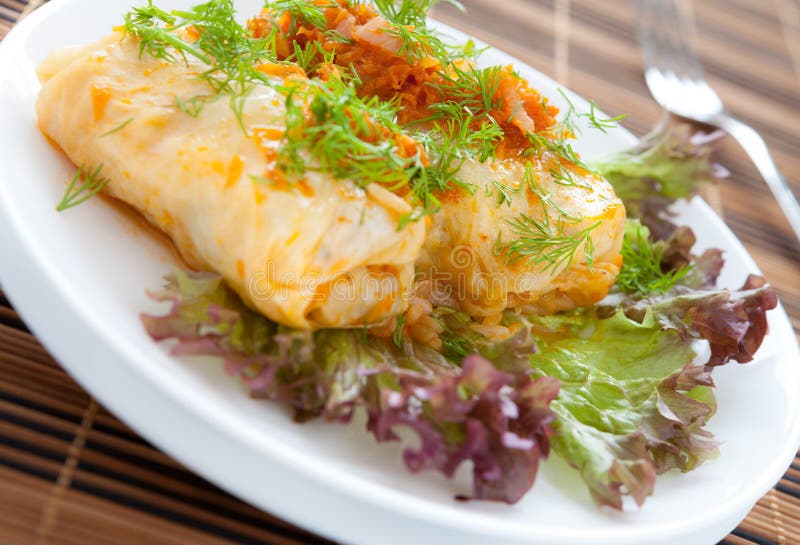 Cabbage roll vegetarian food stock images Cabbage roll vegetarian food stock images