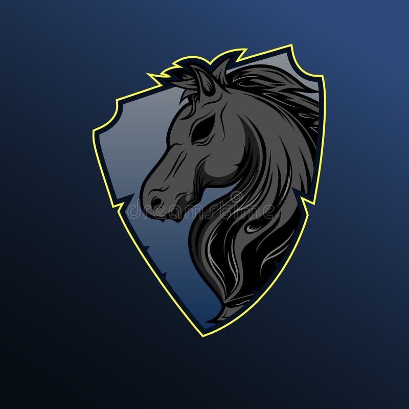 Ilustração vetorial do logotipo de jogos de cavalos