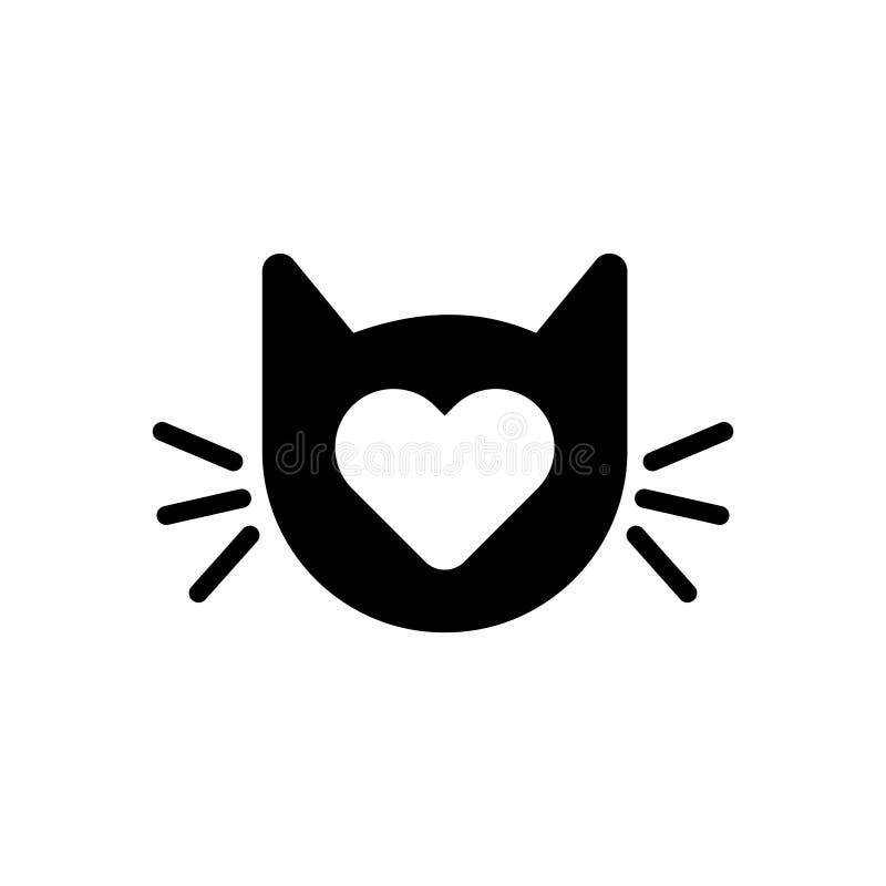 Cabeça de gato bonito logotipo dos desenhos animados cabeça de