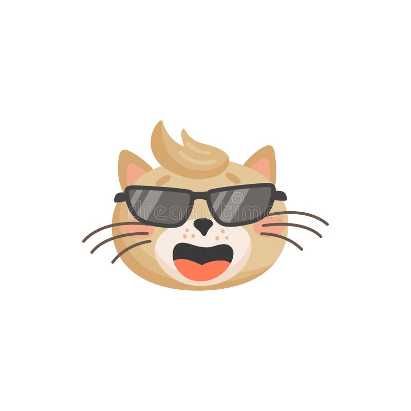 Desenho Animado De Gato Fofo Isolado Emoji Ilustração do Vetor - Ilustração  de sorriso, cômico: 225028066