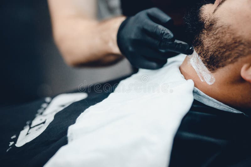 Cabeleireiro e cabeleireiro, barbearia para homens fotos de stock royalty free