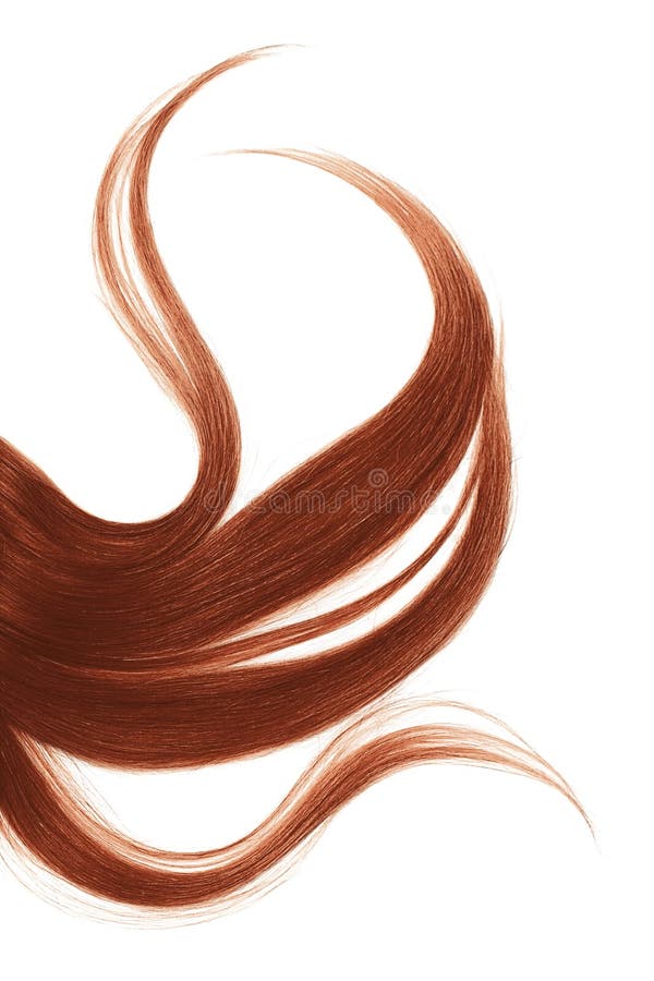 Cabelo bagunçado longo da hena, isolado no fundo branco imagem de stock Cabelo bagunçado longo da hena, isolado no fundo branco imagem de stock