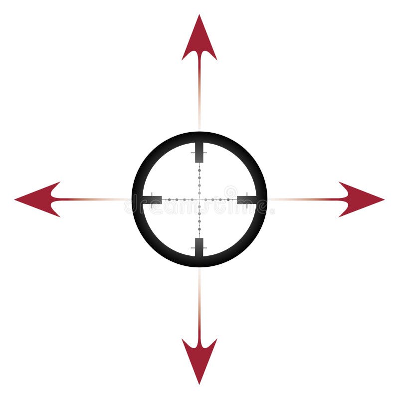 Mira de armas ilustração do vetor