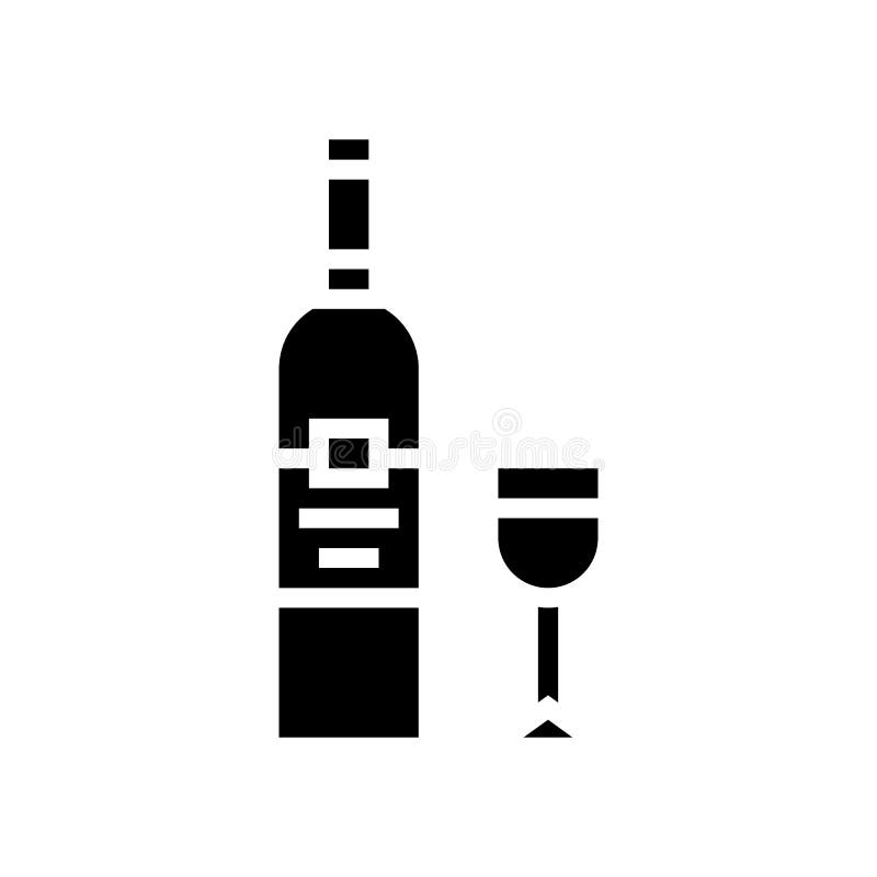 Cabernet sauvignon red wine glyph icon vector illustration vector illustration