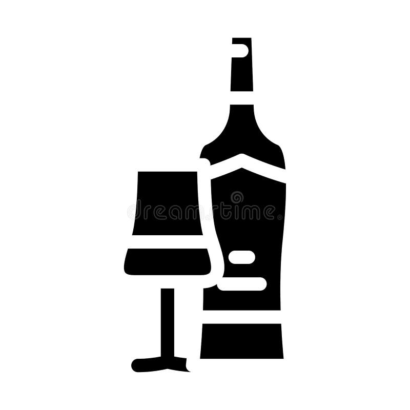 Cabernet sauvignon red wine glyph icon vector illustration stock illustration