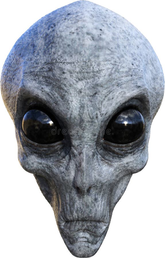 Cabeza alienígena Espacial OVNI, Aislada