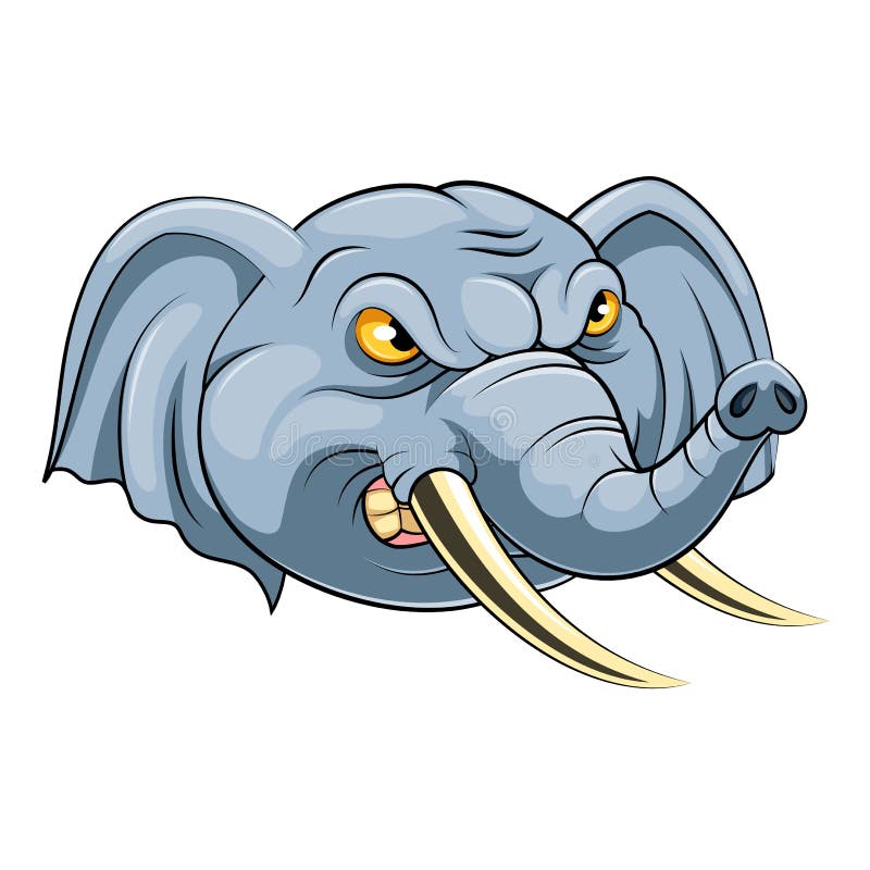 Cabeza de la mascota de un elefante libre illustration Cabeza de la mascota de un elefante libre illustration