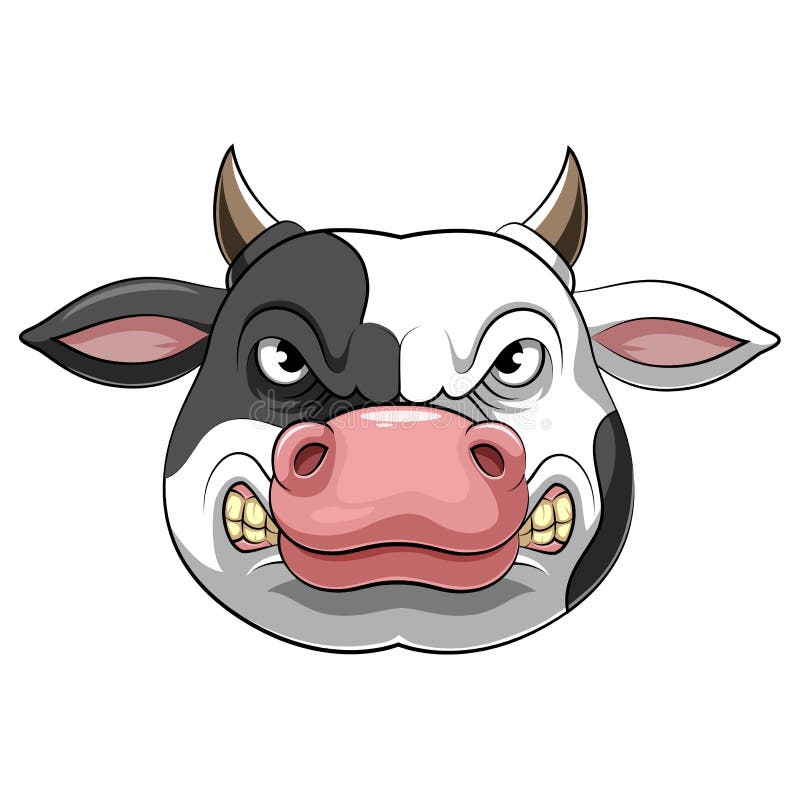 Cabeza de una vaca enojada ilustración del vector. Ilustración de tatuaje - 152080645 Cabeza de una vaca enojada ilustración del vector. Ilustración de tatuaje - 152080645