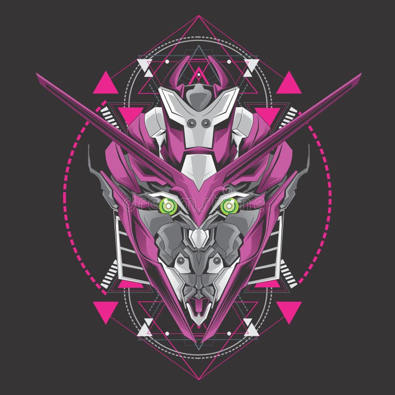 Cabeza púrpura del gundam libre illustration Cabeza púrpura del gundam libre illustration