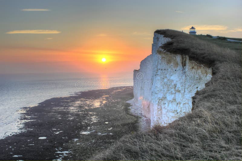 Nature of the UK, the Strait of Le Mans, the journey to England, Beachy Head, misty landscape, nature england. Nature of the UK, the Strait of Le Mans, the journey to England, Beachy Head, misty landscape, nature england