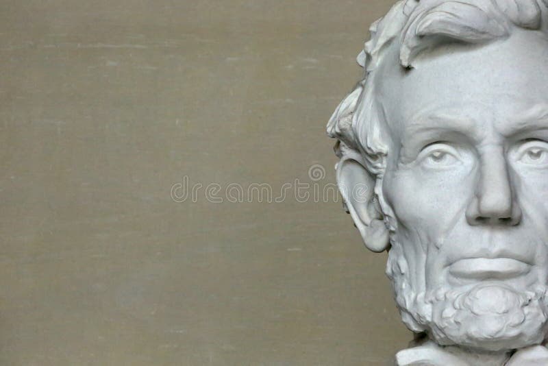 Cabeça de Abraham Lincoln em Washington D C fotografia de stock Cabeça de Abraham Lincoln em Washington D C fotografia de stock