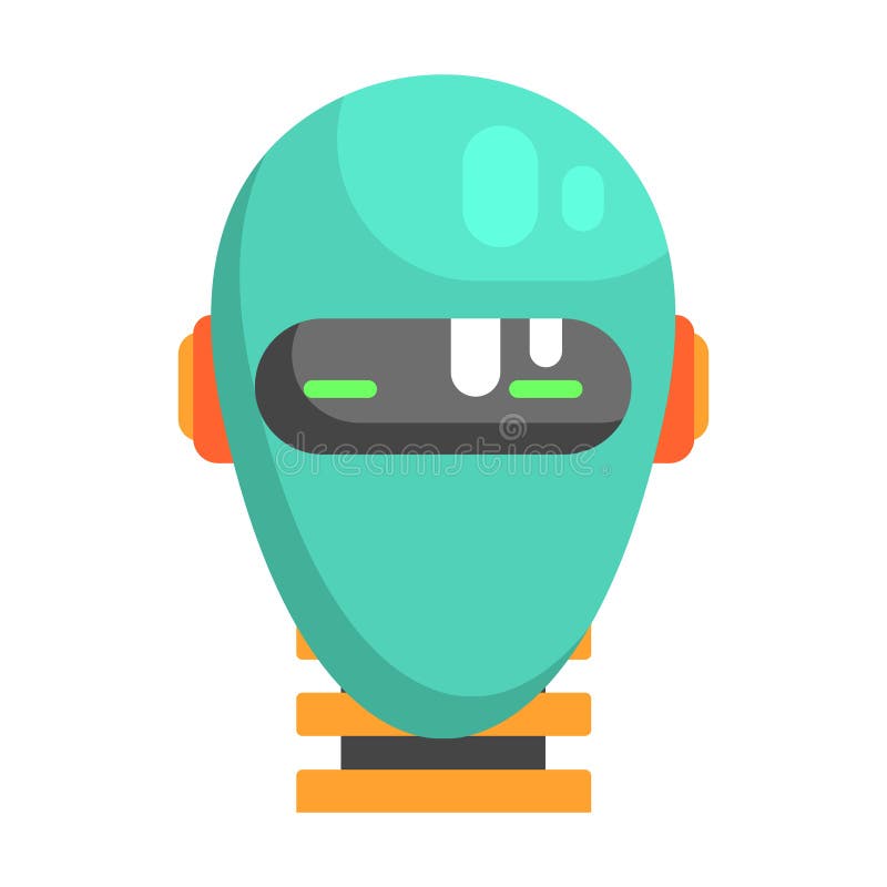 Cabeça de Android que enfrenta o retrato, parte da série futurista robótico e da TI da ciência de ícones dos desenhos animados ilustração do vetor Cabeça de Android que enfrenta o retrato, parte da série futurista robótico e da TI da ciência de ícones dos desenhos animados ilustração do vetor