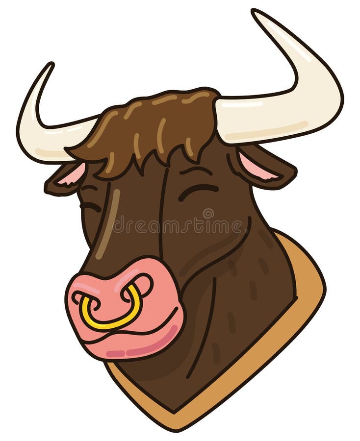 Retrato Marrom Giro-giro Isolado Sobre a Ilustração Do Vetor De Fundo
