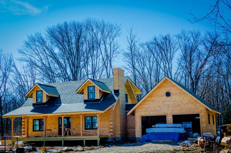 Old log cabin,Ohio stock photo. Image of chimney, fireplace 162610918