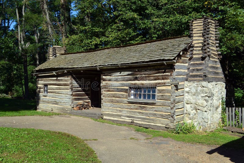 A Cabin at New Salem, Illinois Stock Image - Image of pioneer, state ...