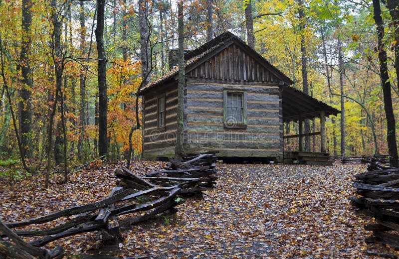 Cabin in the Woods royalty free stock photo