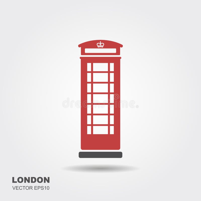 Cabina de teléfono de Londres aislada en el fondo blanco stock de ilustración Cabina de teléfono de Londres aislada en el fondo blanco stock de ilustración