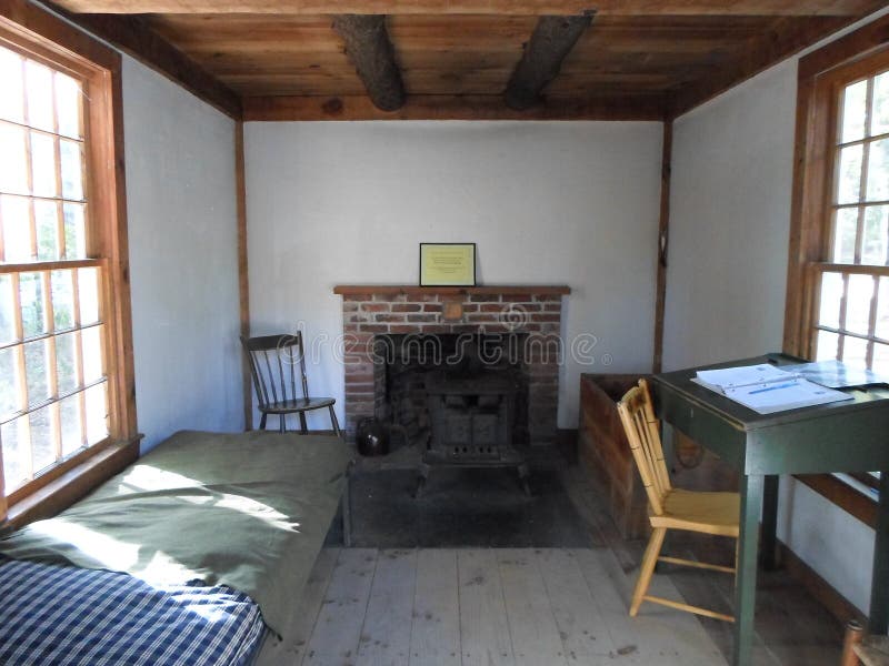 Cabin of Henry David Thoreau near Walden Pond and Walden Pond State Reservation in Concord, Massachusetts, USA. Cabin of Henry David Thoreau near Walden Pond and Walden Pond State Reservation in Concord, Massachusetts, USA