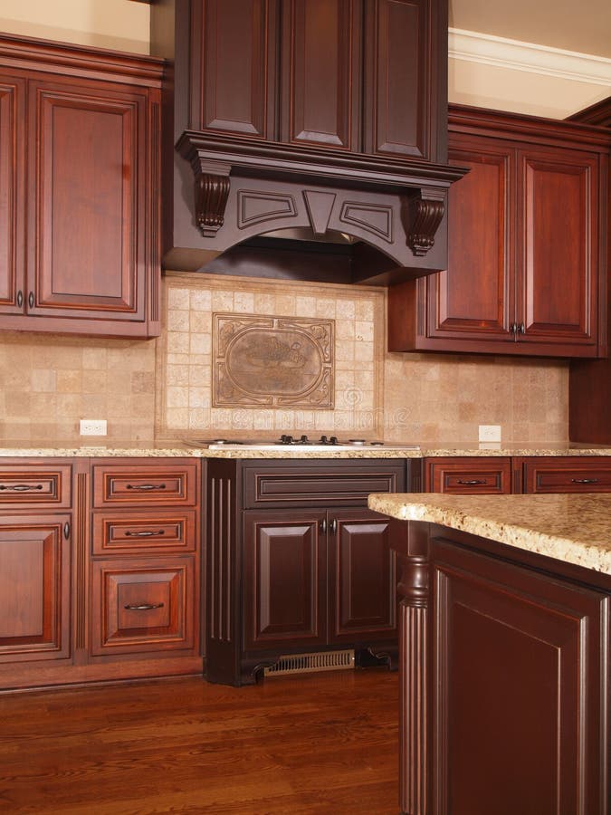 Luxury Home Kitchen with center island and two tone cabinets. Luxury Home Kitchen with center island and two tone cabinets