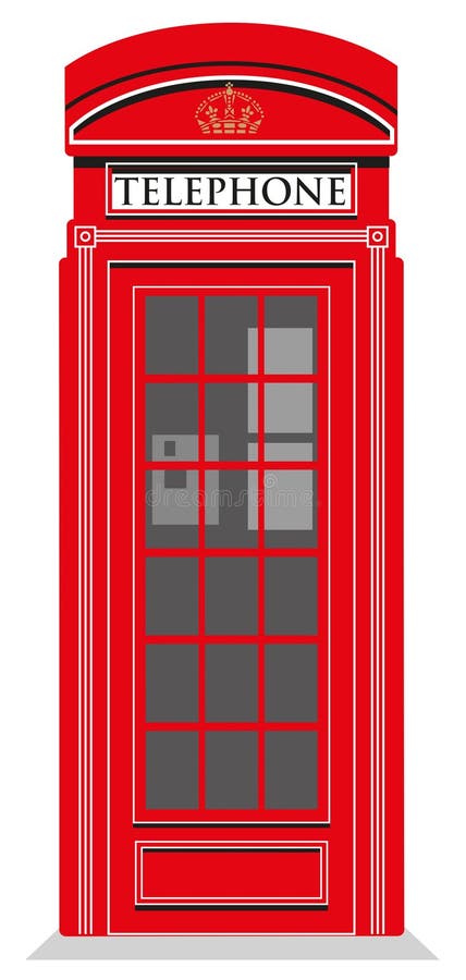 Cabine téléphonique rouge illustration stock Cabine téléphonique rouge illustration stock