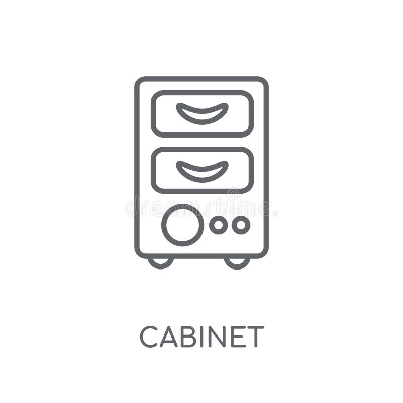 Cabinet Linear Icon. Modern Outline Cabinet Logo Concept on Whit Stock ...