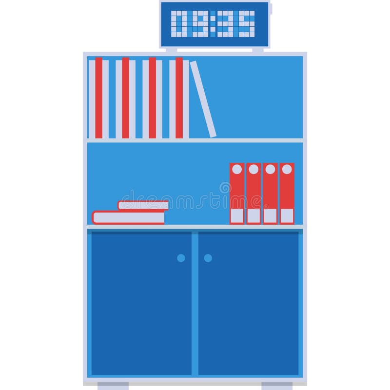 Cabinet vector open file office drawer icon royalty free illustration