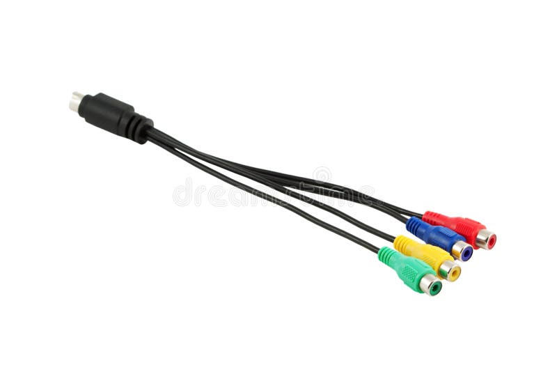 Audio Video AV Cable Adapter Stock Image Image of white, connections
