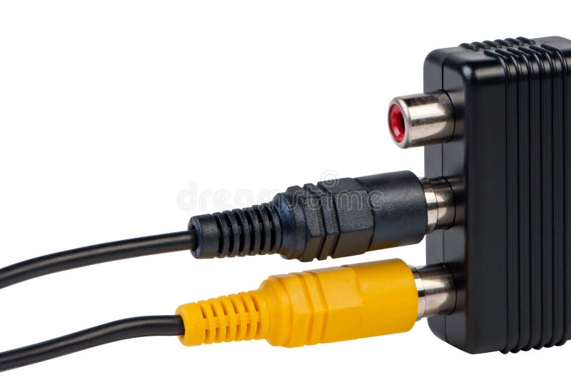 Cable in adapter isolated.