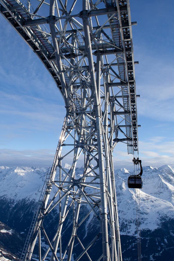 Cable-car in alps