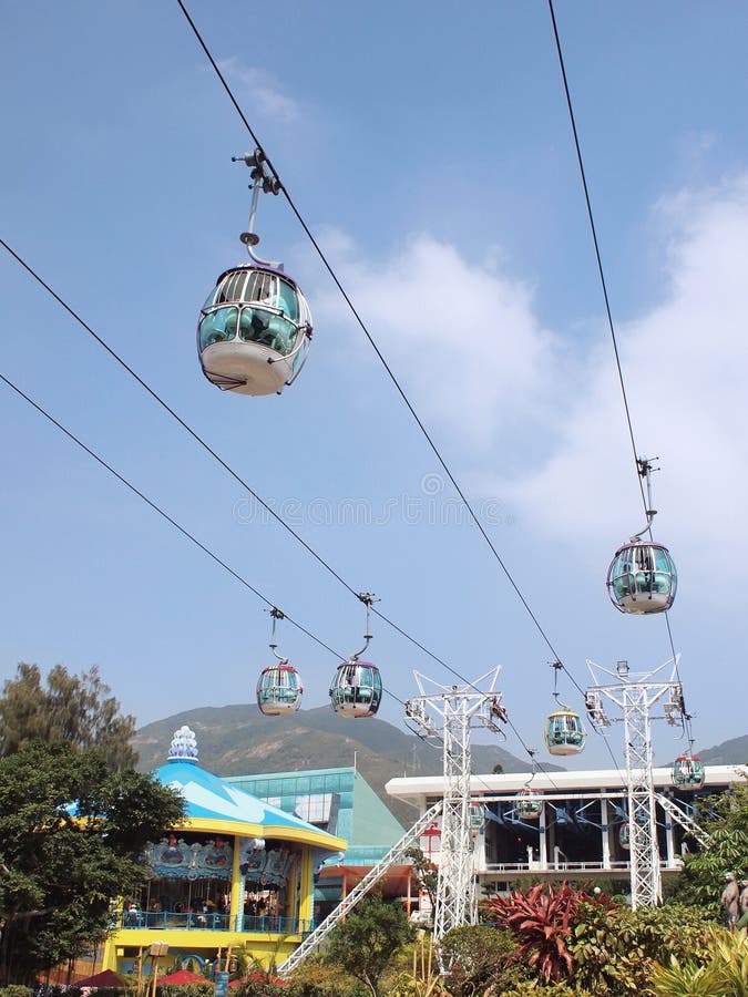Cable Car in Amusement Park Editorial Stock Photo Image of sunny