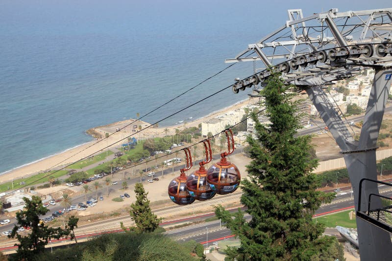 Cable Car at Haifa editorial stock photo. Image of haifa 34272613